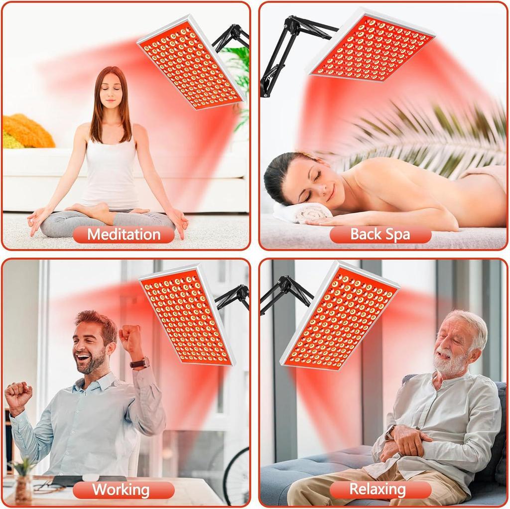 LED Infrared Red Light Therapy Floor Lamp for Beauty and Skin, 850+660 nm