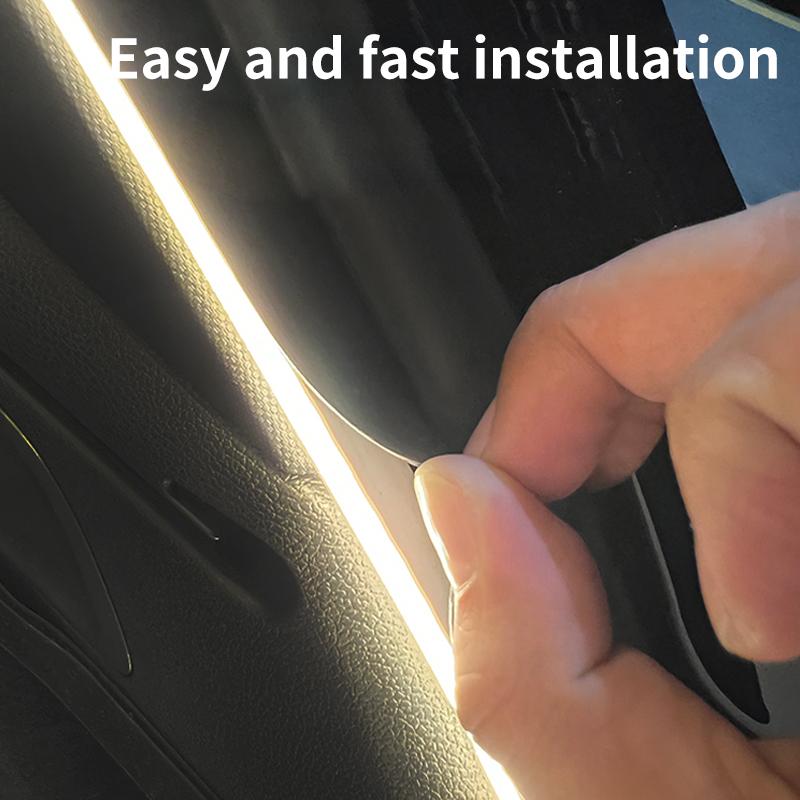Luz de Maletero de Alto Brillo para Coche, Luz Ambiental, Decoración Interior, Tira de Luces LED Inalámbrica con Sensor Automático para Portón Trasero