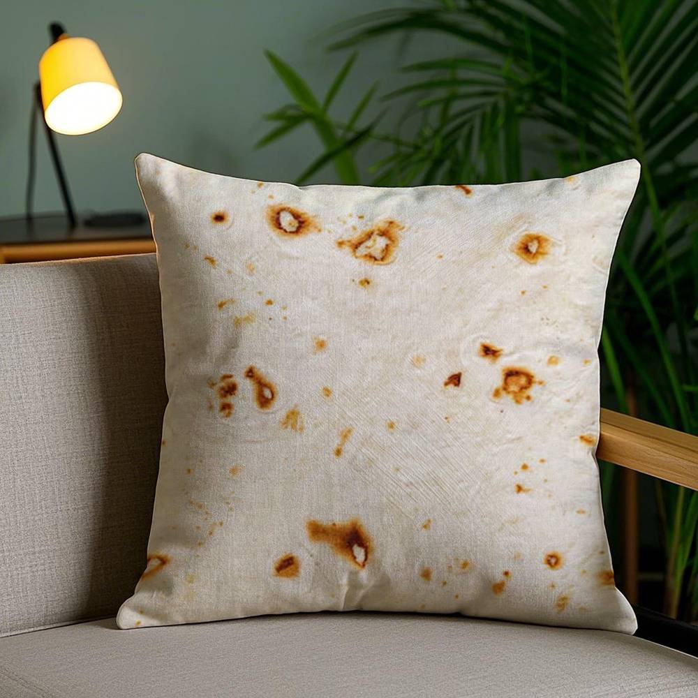 Funny Pillow Food Fried Egg Case Home Dorm Chair Back Short Plush Double-sided Printing Office Nap Time Cushion Cover