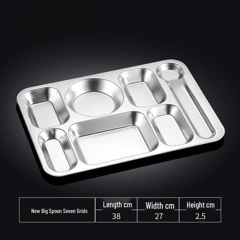 Stainless Steel Divided Cafeteria Tray