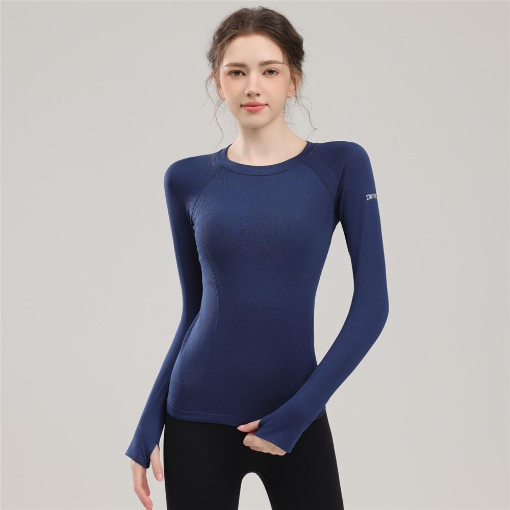 

Высококачественная одежда для пилатеса и йоги для женщин, облегающий и стройнящий спортивный топ с длинным рукавом для осенних тренировок и бега XL