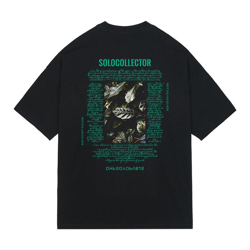 

Новая летняя темная модная брендовая футболка с буквенным принтом, мужская и женская, из плотного хлопка с коротким рукавом XXL