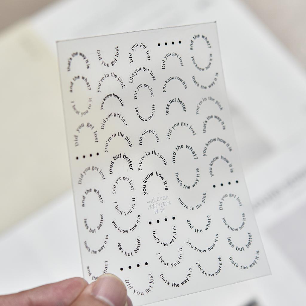 5D Graffiti Punk Nail Art Sticker Dark Star Skull Plaid Polka Dot Spiral Mini Circle Self-adhesive Manicure Decoration