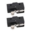 2 Pcs Micro Limit Switch 160OF 42RF 2.7PT 2.4OT 0.5MD 30.2OP 32.5FP NO NC Roller Lever Limit Switch 250VAC