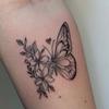 Herbal Personality, Butterfly Flower Symbiosis, Tattoo Sticker Semi-Permanent Ins Tattoo Sticker Waterproof And Long-Lasting