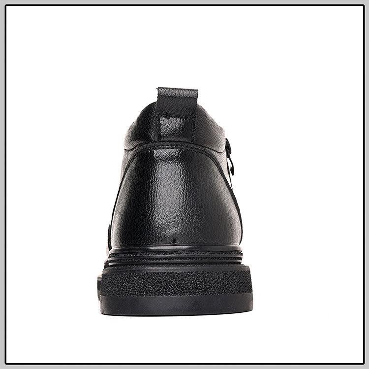 Men's High Top Fur and Leather Boots for Middle-Aged and Elderly  