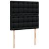 Vidaxl Continental Bed with Mattress, Black, Fabric 90X190 Cm