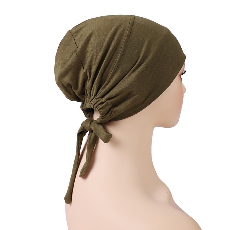 Muslim Inner Hijab Cap No Silp Breathable Women Under Caps Elastic Cotton Jersey Hijab Undercap