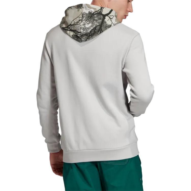 Men's adidas originals Camouflage Logo Printing Pullover Light Grey GD5955