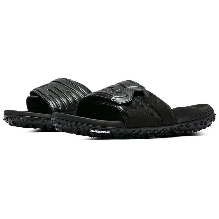 Under Armour Unisex Fat Tire Slides Black 3023749-002