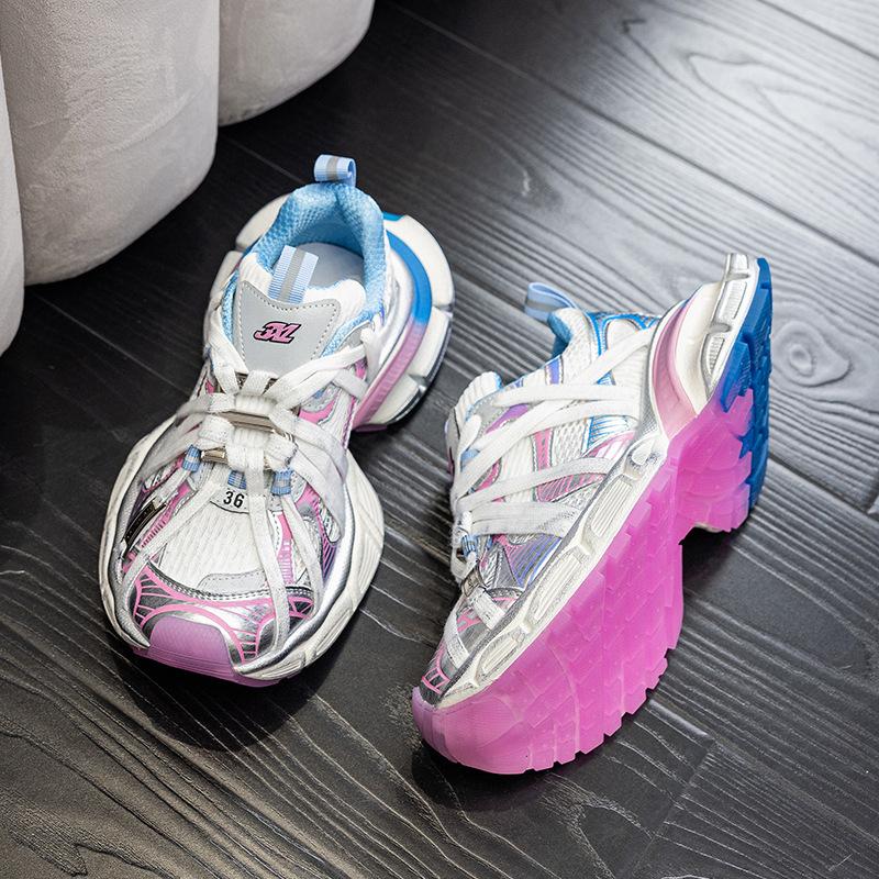 3XL popruhy pavoučí boty otec boty dámské 2025 jaro a léto nové barevné prodyšné platforma pár sportovní a volnočasové boty