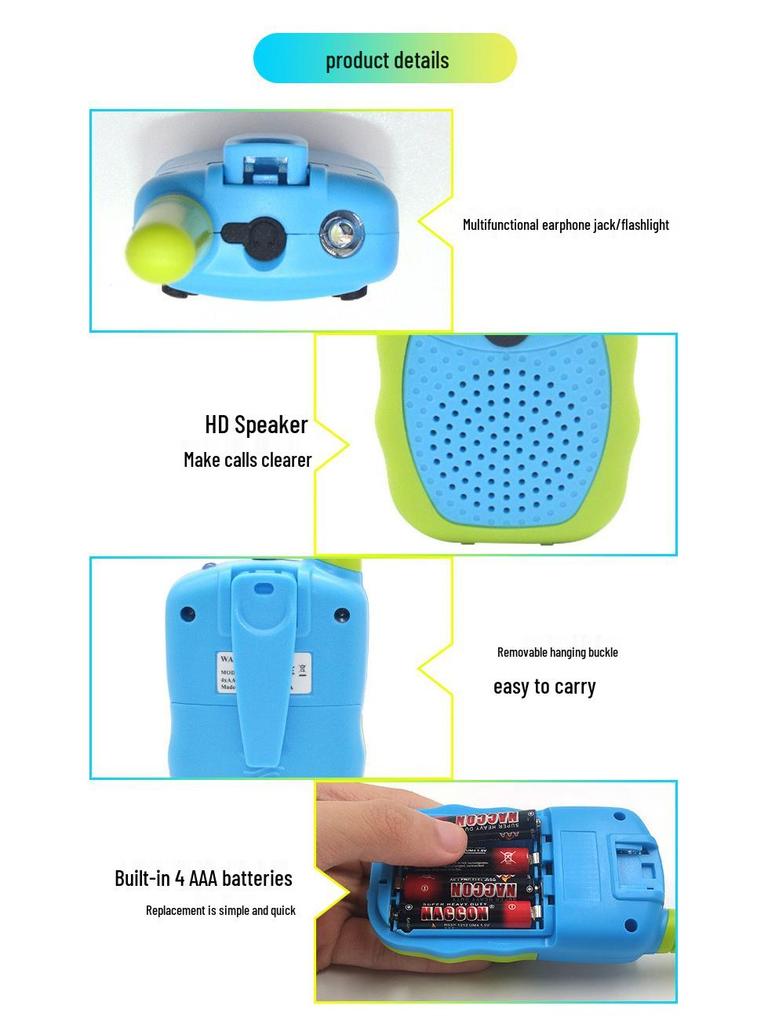 Kinder T388 Camouflage Walkie-Talkie Set: 3 km Reichweite, 2er-Pack, Drahtlose Mini-Pager für den Außenbereich.