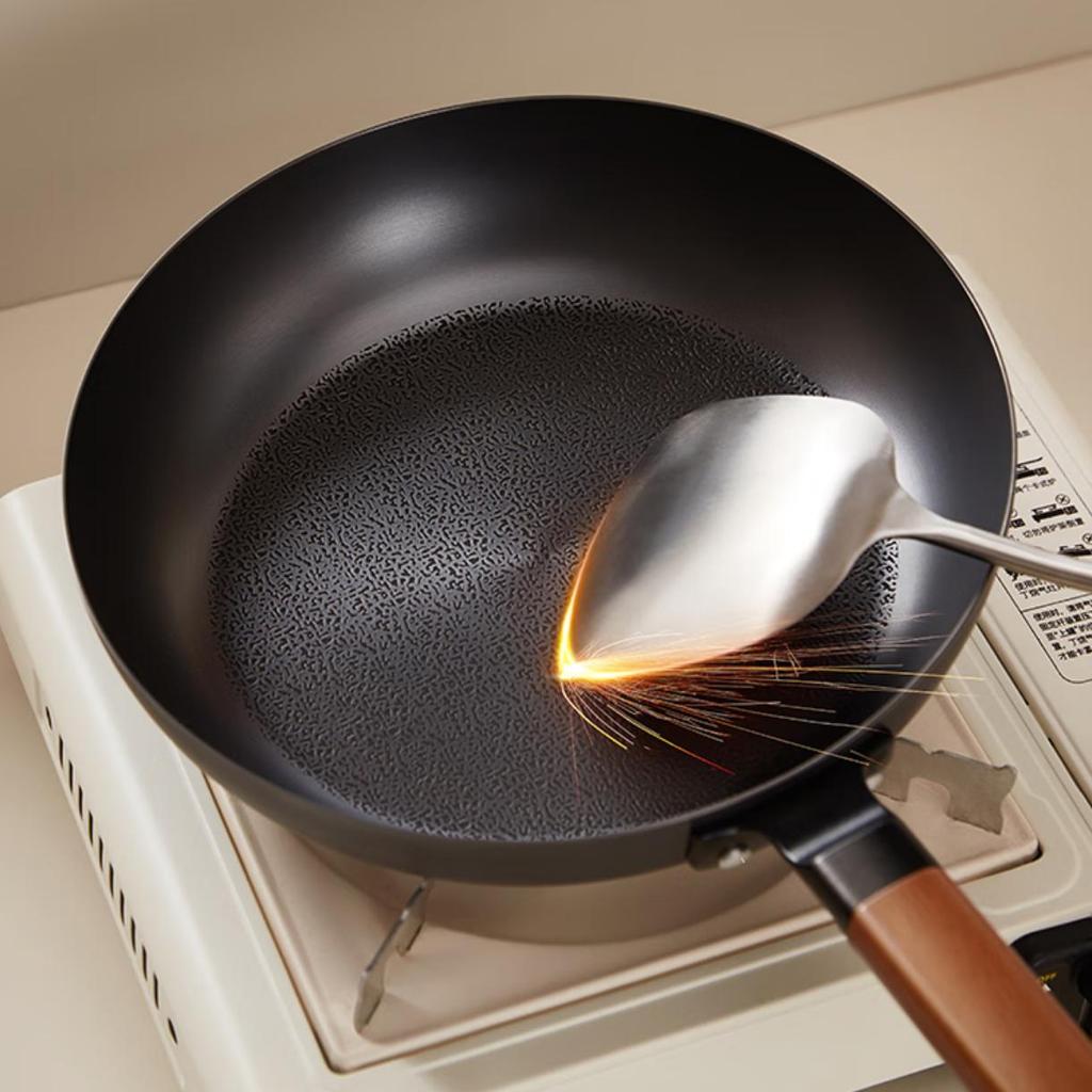 Joyoung Cast Iron Frying Pan, Deep Skillet, Breakfast Pan, Steak Pan, Suitable for Home Use On Induction Cooker Or Gas Stove, 26cm