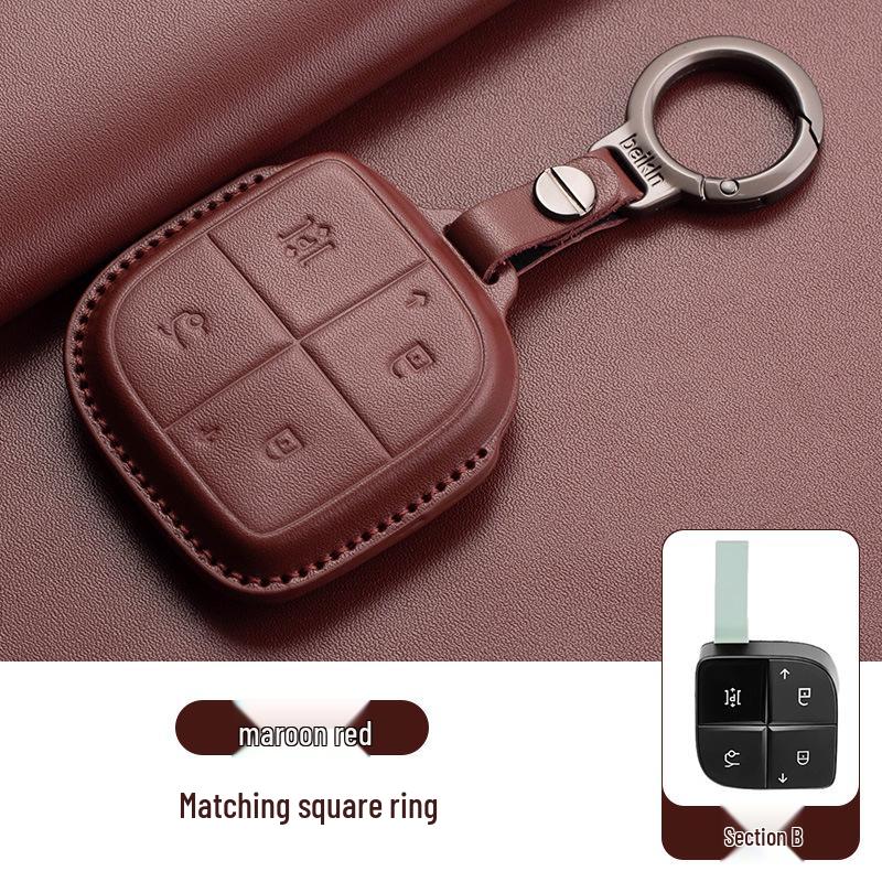 Lynk & Co 08 Key Case: High-End Genuine Leather Shell for Men & Women