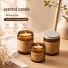 Luxury Long-lasting Soy Wax Candle - High-end Glass, Indoor Aroma, Perfect for Bedroom Decor & Gifts