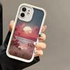 Moon Flower Sea is suitable for Apple 16ProMax mobile phone case iPhone15 anti-drop 14Pro all-inclusive 17Air beautiful