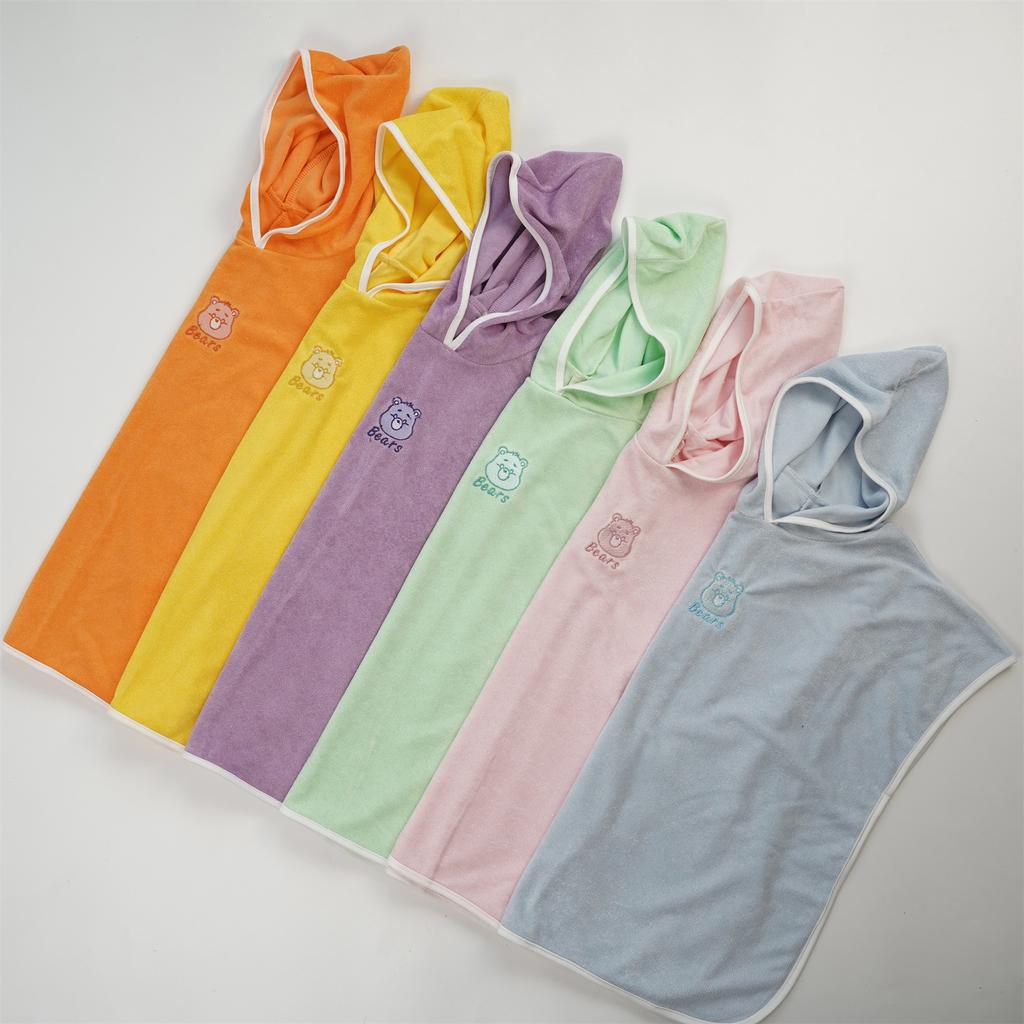 110-130cm Children's Bathrobe Spring and Summer Cotton Towel Material Boys and Girls Hooded Bath Towel Bathrobe