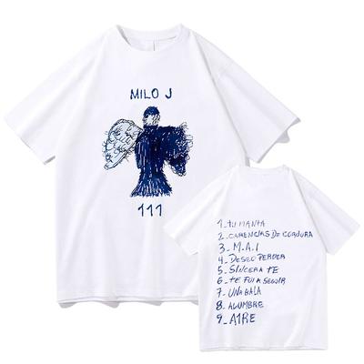 Hip Hop Milo J Koszulka Graficzny Nadruk Gotycka Bawełniana Koszulka Krótki Rękaw Codzienna Retro Koszulka Camiseta Hombre Punk Miękkie Topki