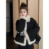 2023 Winter Women's Retro Lambswool & Cotton-Padded Jacket
