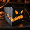 Einfache Montage Halloween Dekoration Holz Kürbis Kerzenhalter, Jack O Lantern Dämonen Gesicht Box Nacht Atmosphäre Licht Dekoration, Tischmittelstück
