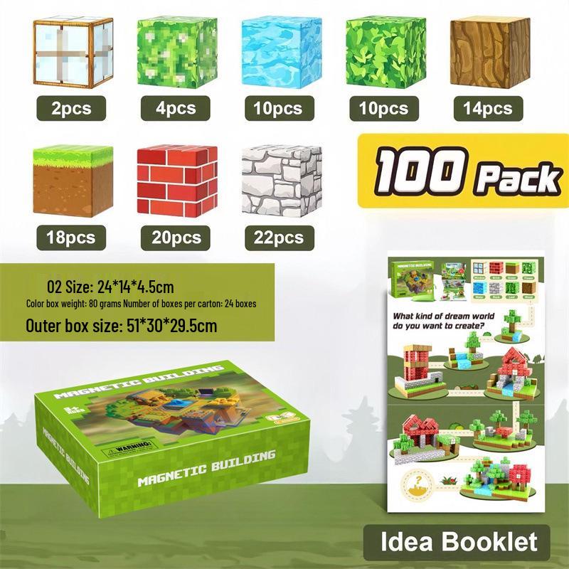 Cross-border Magnetic World Cube Puzzle Set - 2CM Building Blocks