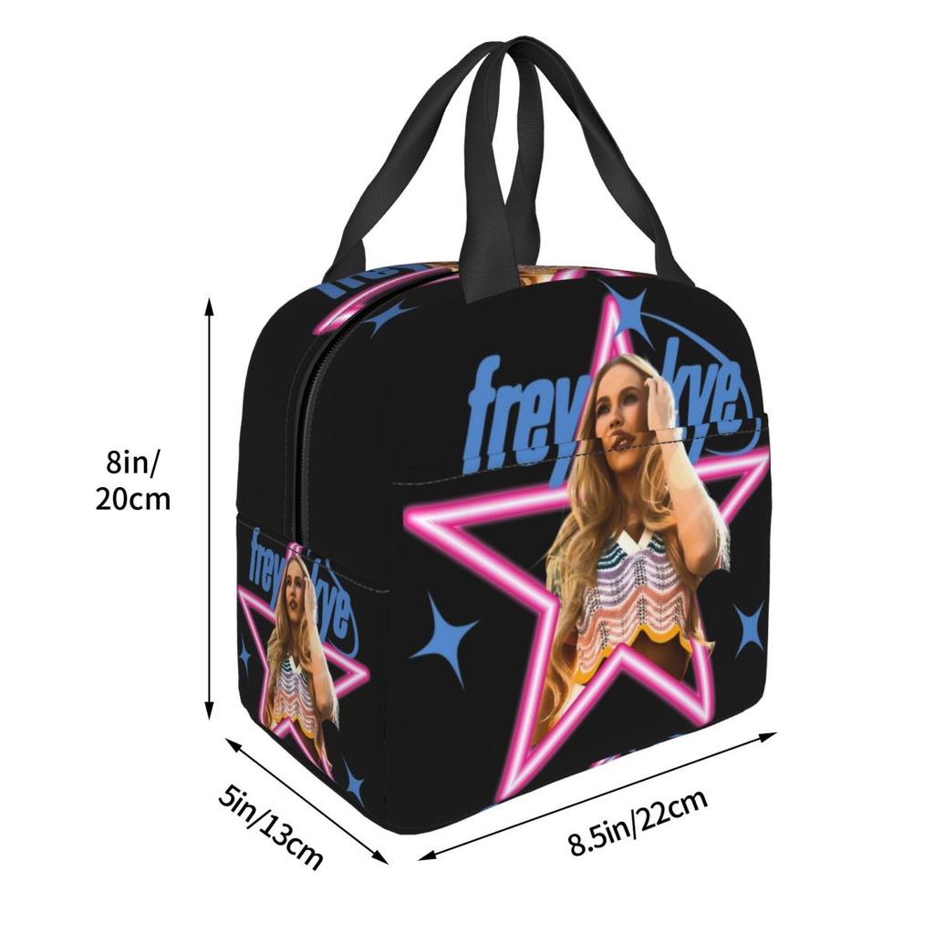 Freya Skye Singer Insulated Lunch Bag Storage Food Box Portable Thermal Cooler Lunch Boxes For Travel