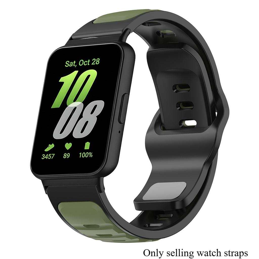 Sport Silicone Strap for Samsung Galaxy Fit 3 Two Tone Silicone Strap for Samsung Galaxy Fit3 Replaceable Watchband Accessories
