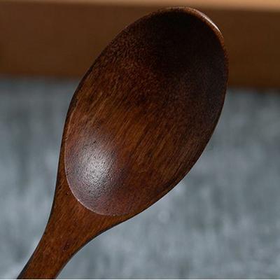 Natürlicher Holzlöffel Dinner-Set Reis Suppen Utensil Müsli Handgefertigt Heim Kochgeschirr Geschirr Besteck Für Küche