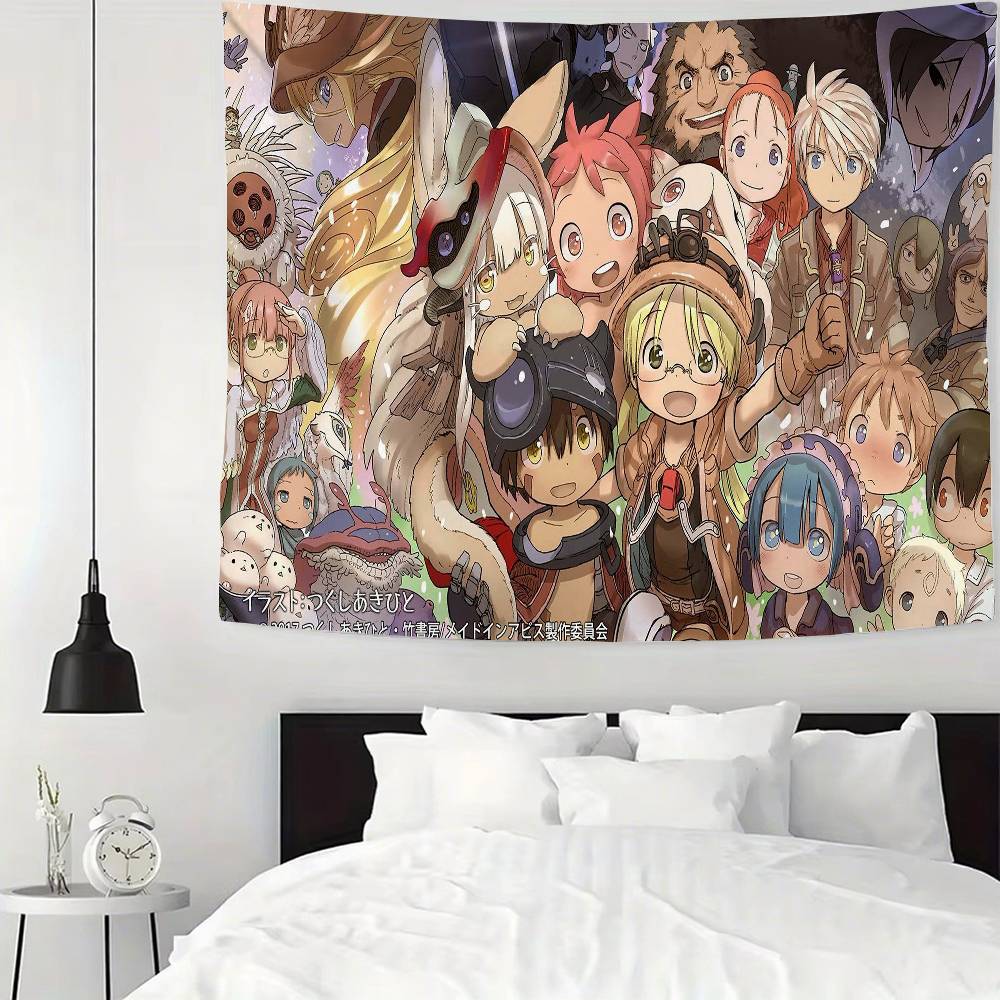 Anime Made In Abyss Wandteppich Wandbehang Wandteppich Art Deco Decke Vorhang Aufhängung Zuhause Schlafzimmer Wohnzimmer Dekor