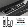 AMBERMILE for Mini Cooper S F65 2024 2025 Car Door Window Lift Switch Frame Interior Soft Carbon Fiber Sticker Panel LHD RHD pwaxk99