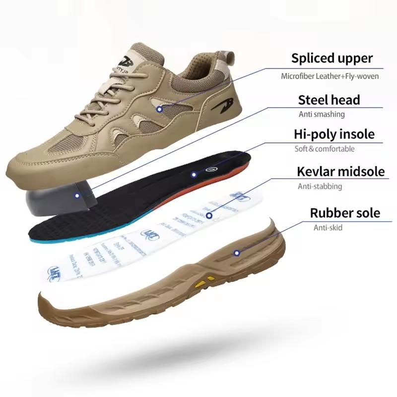 Large Size 48 Safety Shoes Men Anti-smash Anti Puncture Indestructible Shoes Men Steel Toe work Boots Protective Shoes Non-slip
