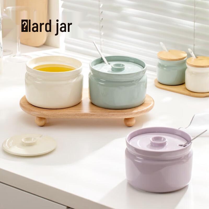 Керамический горшок для смальца Zhishi с ложкой