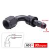 Uuiversal Aluminum AN6 AN8 AN10 Oil Fuel Fitting Oil Fuel Push On Hose 0 90 45 180 Degree Rubber Tube Hose End