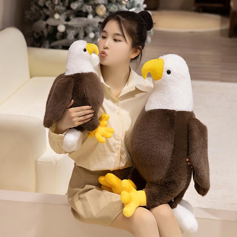 Peluche Aigle - Adorable Poupée Oiseau de Paix pour Cadeau d'Anniversaire ou Ornement de Décoration Intérieure
