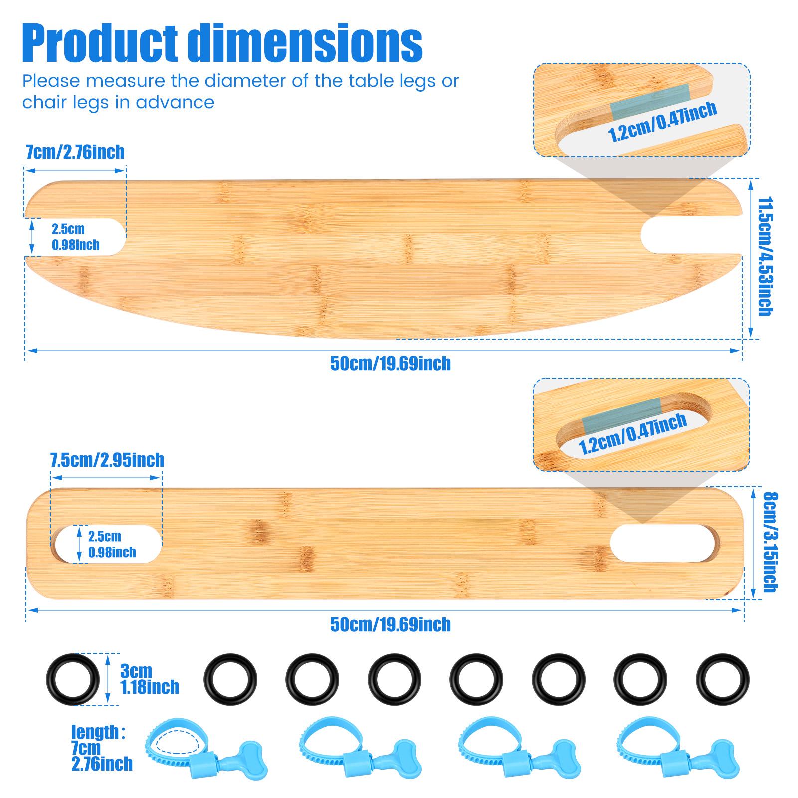

2Pcs High Chair Foot Rest Natural Bamboo Child Highchair Footstool Adjustable Height Baby High Chair Pedestal Kids Babies Stuff
