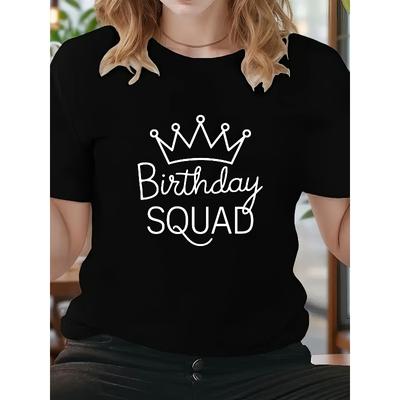 T-shirt da donna a maniche corte con stampa grafica, girocollo, top casual, taglia europea, per primavera ed estate