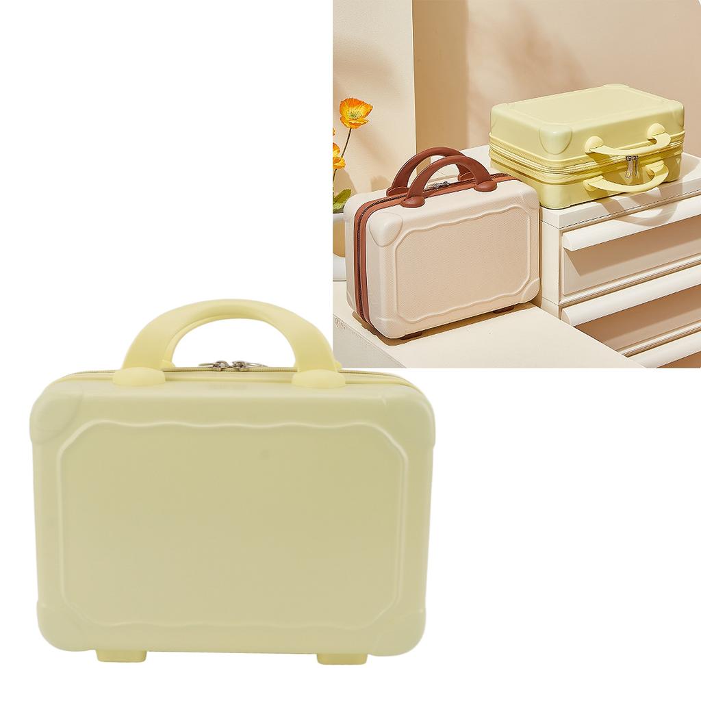 14in Cosmetic Box Suitcase Design Vintage   Large Capacity Portable ABS Makeup Bag for Women Girls Travel