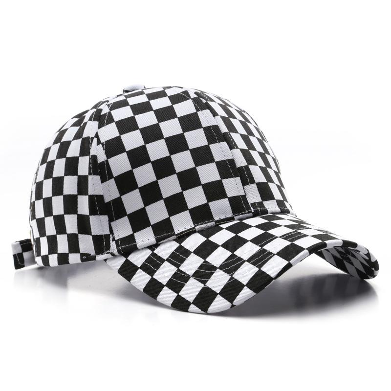 Autumn and Winter Korean Version of Japanese Tide Checkerboard Baseball Cap Outdoor Sports Women's Sunscreen Sunshade Cap Men's Tide Hat