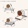 Useful Stainless Steel Cutting Board Holder Rustproof Space Saving Chopping Board Organizer Thickening Pan Cover Shelf