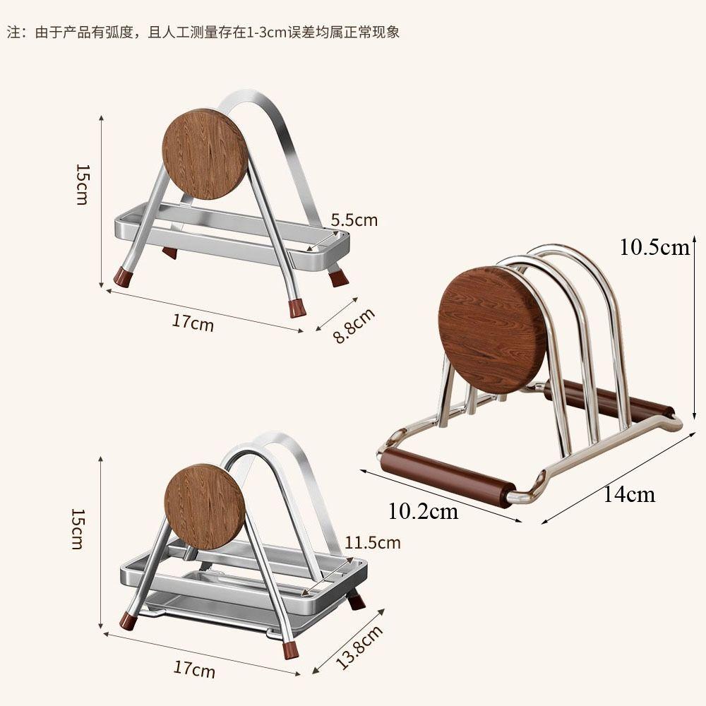 Useful Stainless Steel Cutting Board Holder Rustproof Space Saving Chopping Board Organizer Thickening Pan Cover Shelf