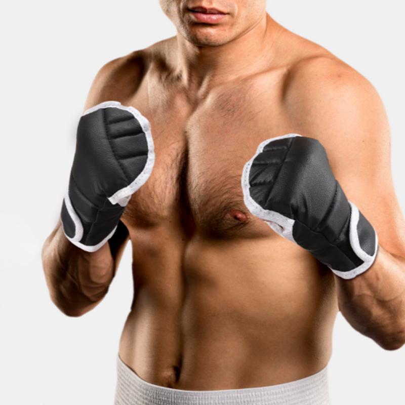 

Взрослые тренировочные перчатки с открытыми пальцами для отработки ударов по мешку, для боевого самбо, боксерские перчатки