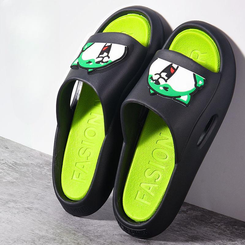 Pánské letní venkovní vnitřní domácí koupelna vana protiskluzové pantofle pro pár kreslené na platformě