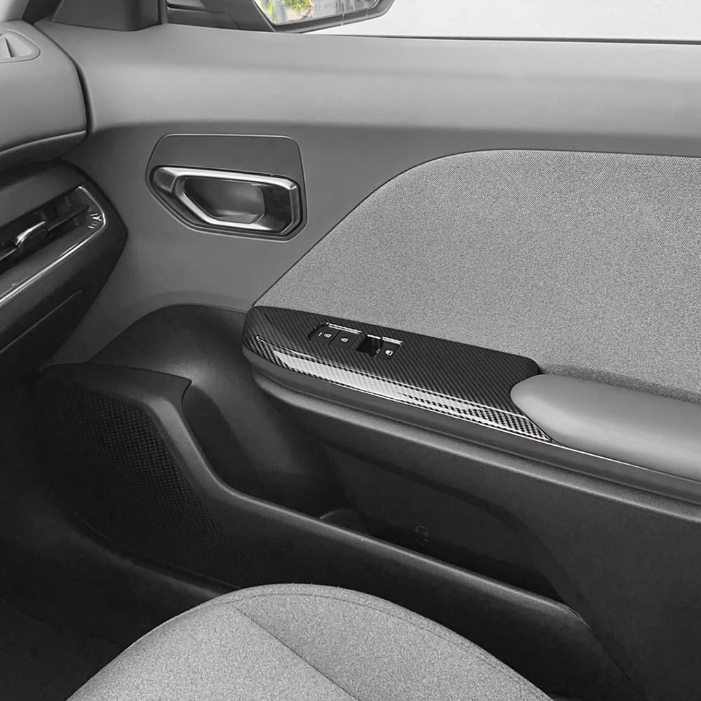 YOUTOOCAR Door Lock Switch Covers Compatible with Kia K4 2025-2026 Accessories (Carbon Fiber Pattern)