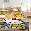 3pcs Hello Kitty On the Beach In Summer Quilt Set Soft and Comfortable Bedroom, Guest Room and Dorm Decor Bedding Set W046