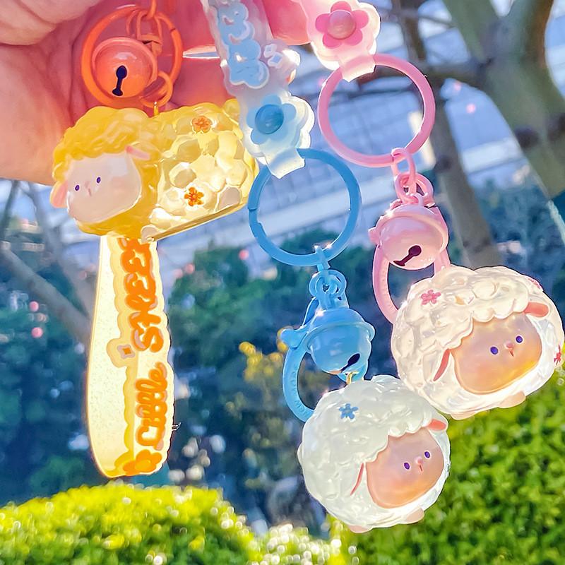 Colored Sheep Brightly Keychain Cute And Fun Semitransparent Resin Keyring For Use Personal