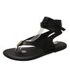Fashion Flats Women Sandals Designer Fashion Clip Toe Shoes Summer Retro Women's Sandals 2025 Brand Trend Dress Beach Female Chaussure