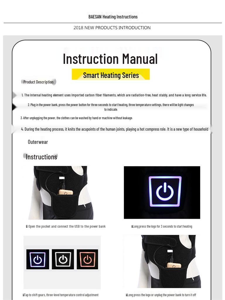 Unisex Graphene Heated V-Neck Vest: One Size Adjustable Electric Heating Vest