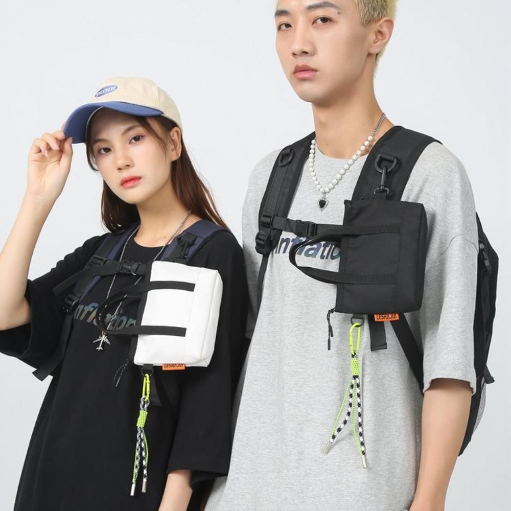 Nylon Mobile Phone Pack Portable Single Shoulder Bag Zipper Men's Crossbody Bag Outdoor