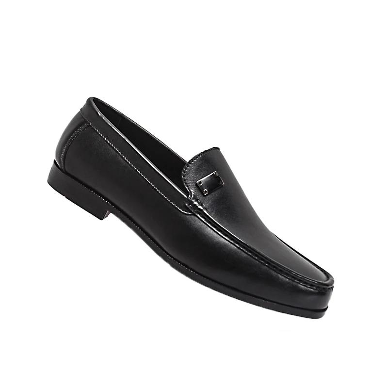 Fashion Men's Italian Handmade Genuine Leather Slip-On Loafers Business Casual Pointed Toe Shoes
