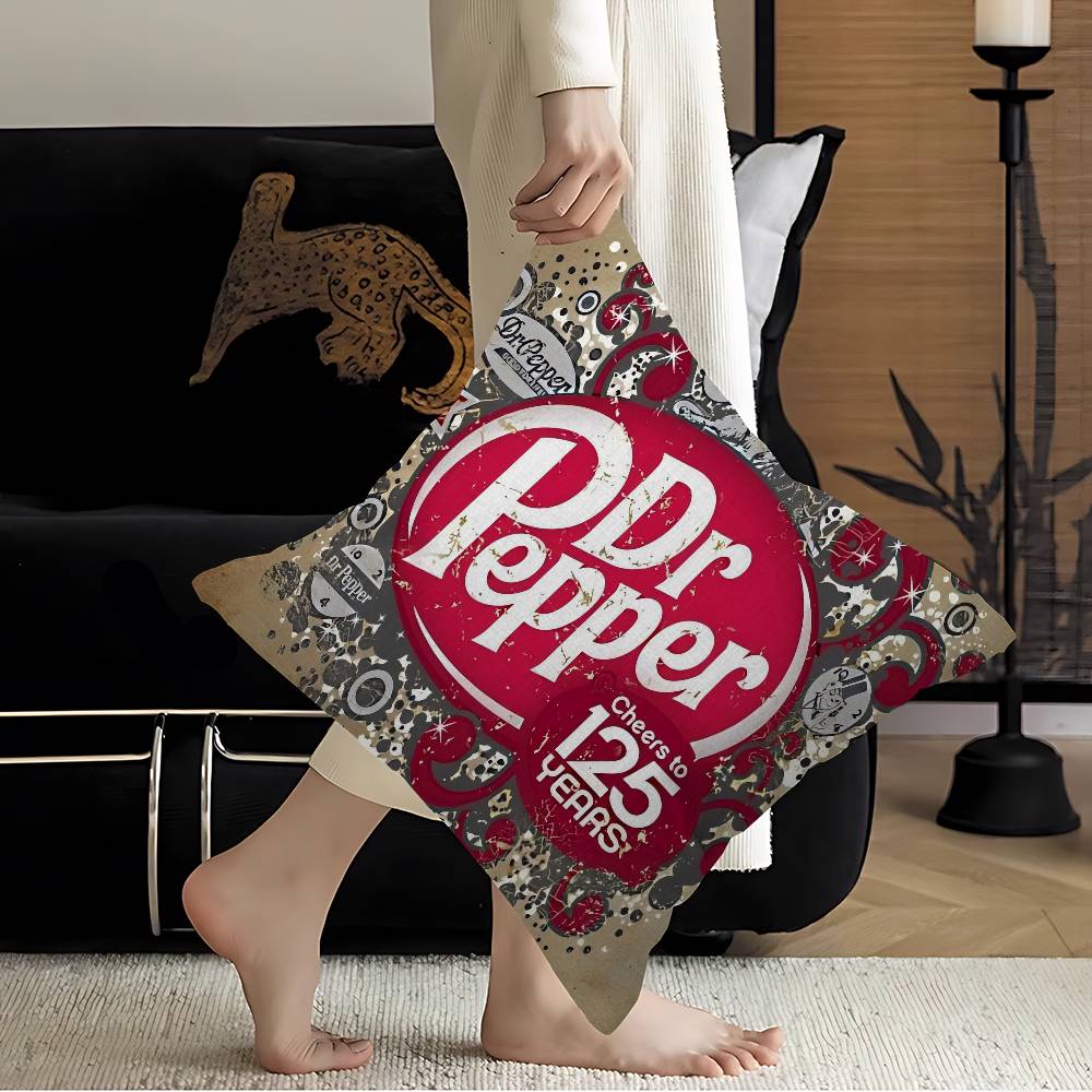 D-Dr Pepper Maple Design Cushion Cover Happy Autumn Harvest decor Holiday Decorati Pillow Cover